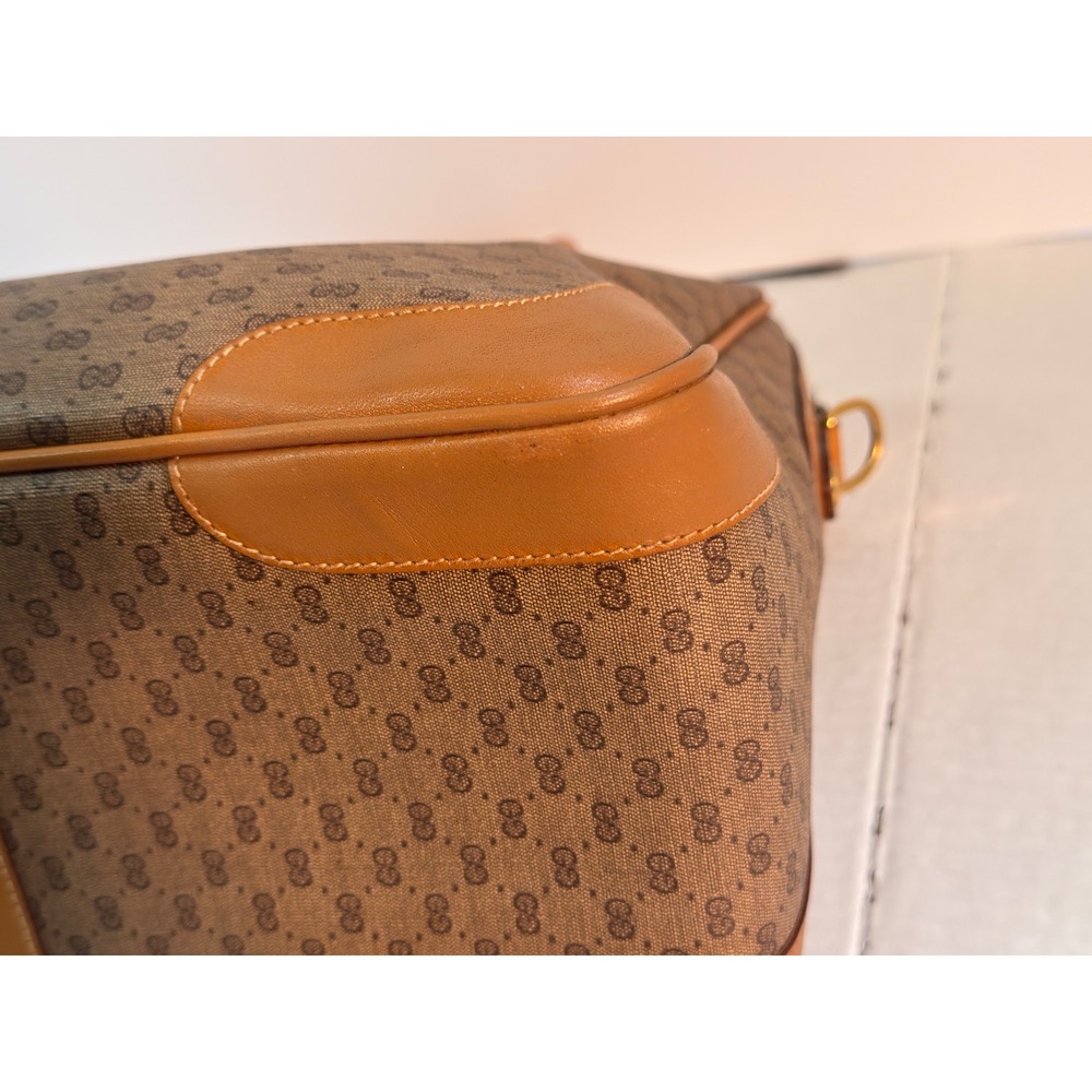 Gucci GG‎ PVC, Leather Trim Top Handle Boston Bag vintage 70's-80's - Picture 6 of 16